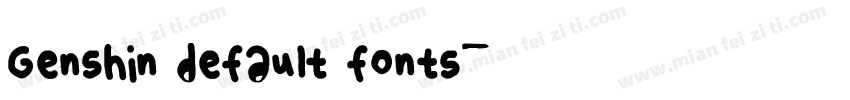 Genshin default fonts字体转换